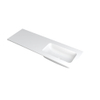 INK Faktor Lavabo droite sans trou pour robinet 1.5x140x45cm Polystone Blanc mat SW207296
