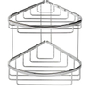 Geesa Basket Étagère de douche d'angle double 27,5cm Chromé 0650257