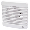 Sanivesk Standaard Ventilateur - Ø10 - Silencieux - Sur interrupteur (lumière) - Carré - Blanc SW1212663