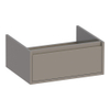 Saniclass New Future Thin onderkast 59x25x45.5cm met softclose 0 deuren 1 lade Taupe hoogglans SW86433 Saniclass New Future Thin onderkast 59x25x45.5cm met softclose 0 deuren 1 lade Taupe hoogglans SW86433