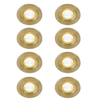 QAZQA Xena spot encastré - set de 8 - 8x8cm - IP44 - rond - or SW1209731