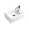 Villeroy en Boch Memento fontein met geslepen onderzijde 40x26cm zonder overloop met kraangat rechts ceramic+ zwart 0124264 Villeroy en Boch Memento fontein met geslepen onderzijde 40x26cm zonder overloop met kraangat rechts ceramic+ zwart 0124264