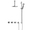 Hotbath Cobber @Work Regendoucheset - inbouw - 15cm plafondarm - 20cm ronde hoofddouche - 3 standen handdouche - glijstang - chroom SW677954