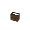 INK Wastafelonderkast - 60x40x52cm - 2 lades - greeploos - met houten keerlijst - MDF - Chocolate SW439207