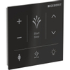 Geberit AquaClean Sela wandbedieningspaneel - 9.3x9.3cm - glas - zwart SW451762