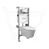 Throne Bathrooms Salina Compact inbouwset met softclose zitting afdekplaat chroom SW3204