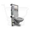 Plieger Brussel toilet set met Geberit Inbouwreservoir inclusief softclose toiletzitting witte afdekplaat SW1097
