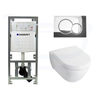 Villeroy en boch Subway 2.0 Inbouwset met wandcloset wit standaard zitting afdekplaat chroom SW1107 Villeroy en boch Subway 2.0 Inbouwset met wandcloset wit standaard zitting afdekplaat chroom SW1107