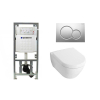 Villeroy en Boch Subway 2.0 compact met softclose zitting toiletset met geberit inbouwreservoir en sigma 01 drukplaat mat chroom sw6243 Villeroy en Boch Subway 2.0 compact met softclose zitting toiletset met geberit inbouwreservoir en sigma 01 drukplaat mat chroom sw6243