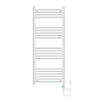 Belrad Radiateur sèche-serviettes électrique - 120x50cm - 700W - raccordement à droite - blanc brillant SW1580321