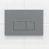 QeramiQ Push Bedieningsplaat - voor Geberit UP320 inbouwreservoir - dualflush - rechthoekige knoppen - kunststof licht grijs TWEEDEKANS OUT14449