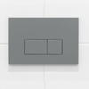 QeramiQ Push Plaque de commande - pour réservoir encastré Geberit UP320 - double chasse - boutons rectangulaires - plastique gris clair SW1102375