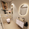 MONDIAZ TURE-DLUX Meuble toilette - 60cm - Rosee - EDEN - vasque Frappe - position droite - 1 trou de robinet SW1102942