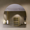 Mondiaz SPOT miroir – Ø 100 cm – avec tablette – Lava (marbre noir) SW1235648