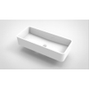 Arcqua Case vasque à poser - 60x26cm - Rectangulaire - Marbre de synthèse Blanc Brillant SW767302