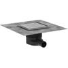 Hansgrohe RainDrain Brilliance Puntafvoer - 15x15cm - achterzijde betegelbaar - brushed stainless steel SW1590309