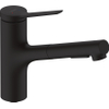 Hansgrohe Zesis M33 eengreeps keukenmengkraan 150 uittrekbare vuistdouche 2jet sBox lite mat zwart SW1077751