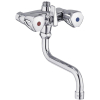 Kludi Standard Optima douchekraan 12cm hartafstand met omstel chroom 0407580 Kludi Standard Optima douchekraan 12cm hartafstand met omstel chroom 0407580