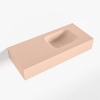 Mondiaz LEX Fontaine - 70x30x12cm - lavabo droit - sans trous de robinet - solid surface - Rosee SW1026088