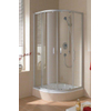 Kermi Ibiza 2000 douchecabine kwartrond met vaste segmenten met schuifdeuren 100x200cm met KermiClean matzilver profiel en helder glas 0061952 Kermi Ibiza 2000 douchecabine kwartrond met vaste segmenten met schuifdeuren 100x200cm met KermiClean matzilver profiel en helder glas 0061952
