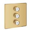 Grohe Grohtherm SmartControl Afbouwdeel - voor inbouwkraan - volumeregeling (stopkraan) - 3 functies - vierkant - brushed cool sunrise (goud) SW484586