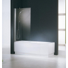 Novellini Aurora paroi de baignoire pivotante 1 partie 70x150cm profil blanc et verre transparent 0988269