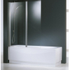 Novellini Aurora paroi de baignoire pliante 2 volets 120x150cm profil blanc et verre transparent 0988272