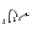 Dornbracht LaFleur 4 gats badkraan voor badrandmontage inclusief uitloop 22cm chroom 0471285 Dornbracht LaFleur 4 gats badkraan voor badrandmontage inclusief uitloop 22cm chroom 0471285