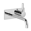 Dornbracht Tara Logic afbouwdeel 2 gats wandkraan met afdekplaat sprong 25cm chroom 0474751