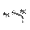 Dornbracht Tara afbouwdeel voor 3 gats wandkraan sprong 240mm platina mat 0480302 Dornbracht Tara afbouwdeel voor 3 gats wandkraan sprong 240mm platina mat 0480302