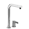Dornbracht Elio 2 gats keukenkraan met rozetten uitloop platina mat 0470596 Dornbracht Elio 2 gats keukenkraan met rozetten uitloop platina mat 0470596