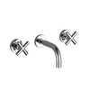Dornbracht Tara afbouwdeel wastafelkraan - voorsprong 16cm - met kruisgrepen - chroom 0480296