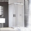 Huppe Design Pure hoekinstap 2 delig met schuifdeuren 80x80x190cm zilvermat profiel en helder glas 7778521 Huppe Design Pure hoekinstap 2 delig met schuifdeuren 80x80x190cm zilvermat profiel en helder glas 7778521