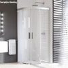 Huppe Design Pure douchecabine kwartrond met schuifdeuren 100x100x200cm radius 55cm met Anti Plaque chroom profiel en helder glas 7778788 Huppe Design Pure douchecabine kwartrond met schuifdeuren 100x100x200cm radius 55cm met Anti Plaque chroom profiel en helder glas 7778788