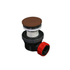Siphon Click Mondiaz - 6,7 cm - gain de place - rond - Solid surface Rust SW476750