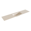 Mondiaz BIG small Linen solid surface inbouw wastafel 200cm midden SW435725 Mondiaz BIG small Linen solid surface inbouw wastafel 200cm midden SW435725