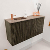 Mondiaz JOYA-DLUX 80cm toiletmeubel - kleur Shadow - Wastafel FAYE positie Links 1 kraangat kleur Arena. SW1424803