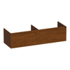 BRAUER Embrace meuble sous-lavabo - 139x35x45.5cm - 2 tiroirs à fermeture en douceur - sans poignée - 2 découpes pour siphon - chêne massif - chêne à lattes brun SW1200253