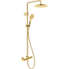 Duravit Shower systems Douchesysteem - thermostatisch - 30.3x57.3x112.4cm - slang 160cm - hoofddouche 25cm - goud gepolijst SW1000357