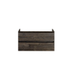 H&R Badmeubelen Infinity Wastafelonderkast - 100x44.8x55cm - 2 lades - greeploos - espresso SW529902