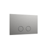 QeramiQ Push Steel Plaque de commande - 25x16cm - épaisseur 2.0mm - fixation magnétique - pour réservoir encastré Geberit UP320 - inox - double chasse - boutons ronds - brossé inox SW1552975