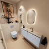 MONDIAZ TURE-DLUX Meuble toilette - 120cm - Clay - EDEN - vasque Ostra - position centrale - 1 trou de robinet SW1104780