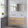 Bruynzeel Pinto Meuble avec armoire miroir 120cm double vasque et lampe à LED Bardolino GA12383 Bruynzeel Pinto Meuble avec armoire miroir 120cm double vasque et lampe à LED Bardolino GA12383