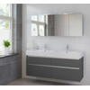 Bruynzeel Passo badmeubelset 150x69.8x46cm spiegelkast dubbele kom grafiet GA12179 Bruynzeel Passo badmeubelset 150x69.8x46cm spiegelkast dubbele kom grafiet GA12179