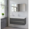 Bruynzeel Palitano Meuble avec armoire miroir 120cm et éclairage led graphite GA10411 Bruynzeel Palitano Meuble avec armoire miroir 120cm et éclairage led graphite GA10411