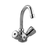 Kludi Standaard robinet de cuisine 2 poignées avec porte-chaîne et raccord de tuyau flexible 10mm chrome 0401704