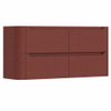 H&R Badmeubelen Juice Wastafelonderkast - 120x45x50cm - linkerhoek afgerond - 4 lades - geïntegreerde greep - terra mat SW1571936