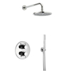 Xenz Duero Ensemble de douche encastré thermostatique avec partie encastrée et set de douchette Inox SW379613