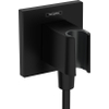 Hansgrohe FixFit E coude de raccordement - avec support de douchette - noir mat SW1568135