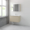 Bruynzeel Matera badmeubelset 56.5x90x50cm 1 kraangat 1 wasbak 2 lades met spiegelkast met softclose composite natuur eiken SW384396 Bruynzeel Matera badmeubelset 56.5x90x50cm 1 kraangat 1 wasbak 2 lades met spiegelkast met softclose composite natuur eiken SW384396